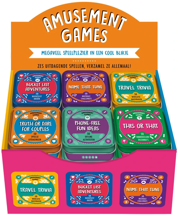 Display Amusement games 6 x 3 exemplaren – ImageBooks Factory – boek cover