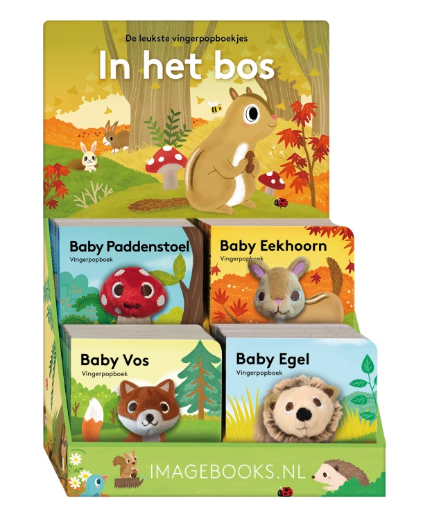 Display Vingerpopboekjes In het bos - 4 x 4 ex. – ImageBooks Factory – boek cover