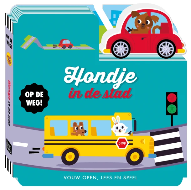 Op de weg - Hondje in de stad – ImageBooks Factory – boek cover