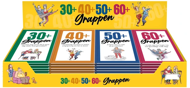Display 30+ 40+ 50+ 60+ grappen 4 x 4 ex. – ImageBooks Factory – boek cover