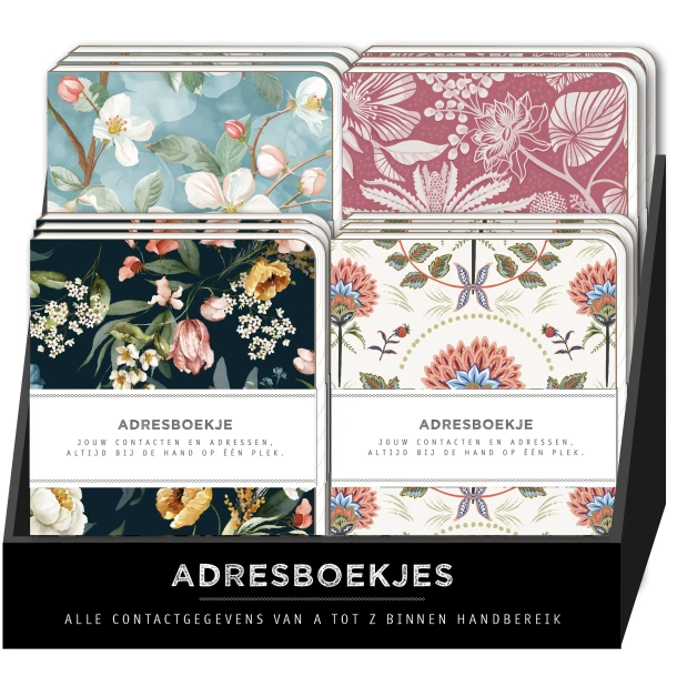 Display adresboekjes 4 x 5 ex. – Interstat – boek cover