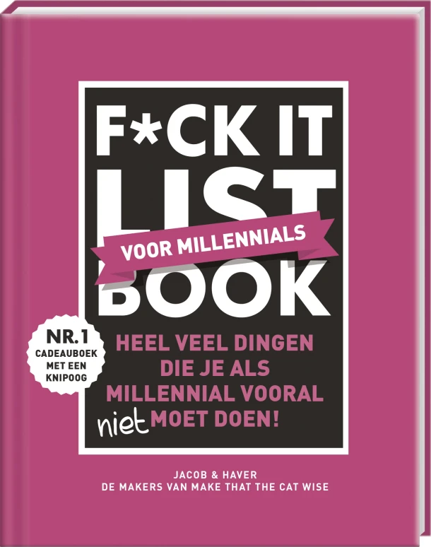 F*ck it list book - Voor millennials – Jacob & Haver – boek cover