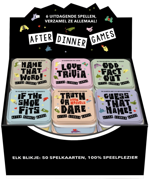 Display After dinner games 6 x 3 ex. – ImageBooks Factory – boek cover