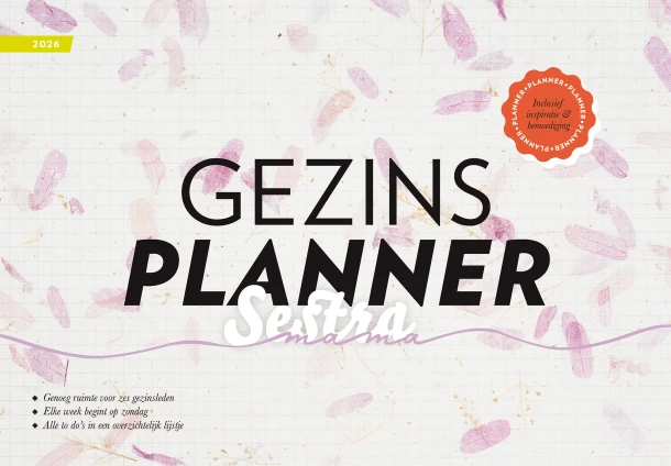 Gezinsplanner Sestra mama 2026 – boek cover