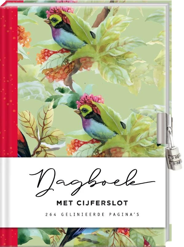 Dagboek met cijferslot voor volwassenen - Birds