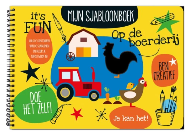 Mijn sjabloobboek - Op de boerderij – Interstat – boek cover