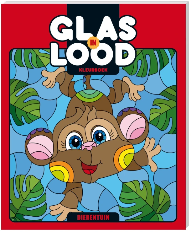 Kleurboek glas-In-Lood - Dierentuin – Interstat – boek cover