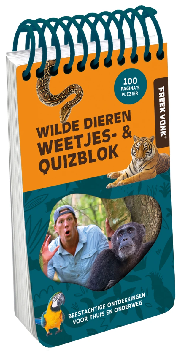 Freek Vonk Weetjes- & quizblok - Wilde Dieren – Interstat – boek cover