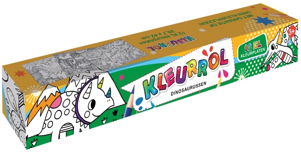 Kleurrol XL - Dinosaurussen – Interstat – boek cover