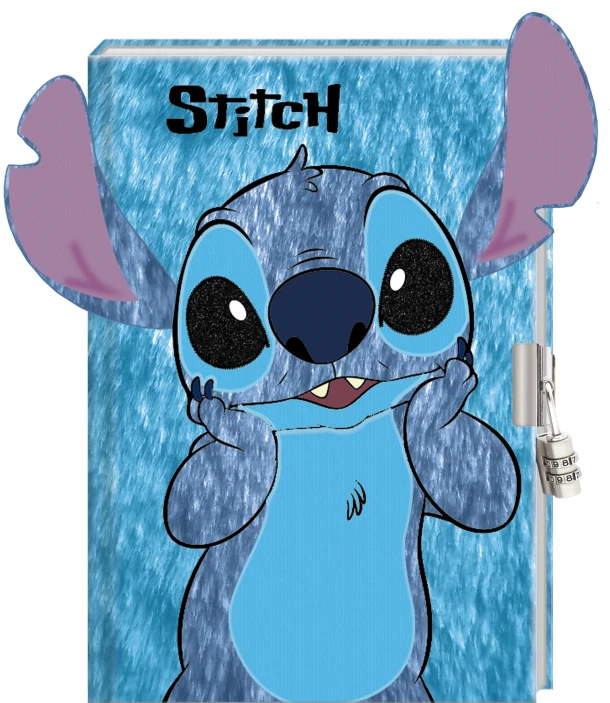 Dagboek met slot - Stitch pluche – boek cover