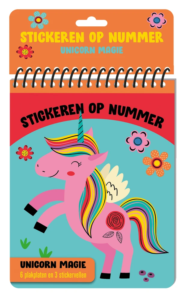Stickeren op nummer - Unicorn magie – Interstat – boek cover