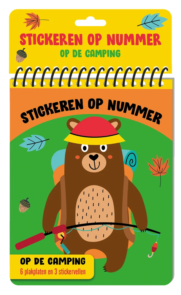 Stickeren op nummer - Op de Camping – Interstat – boek cover