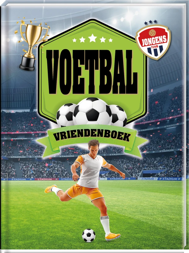 Vriendenboek voetbal jongens – Interstat – boek cover