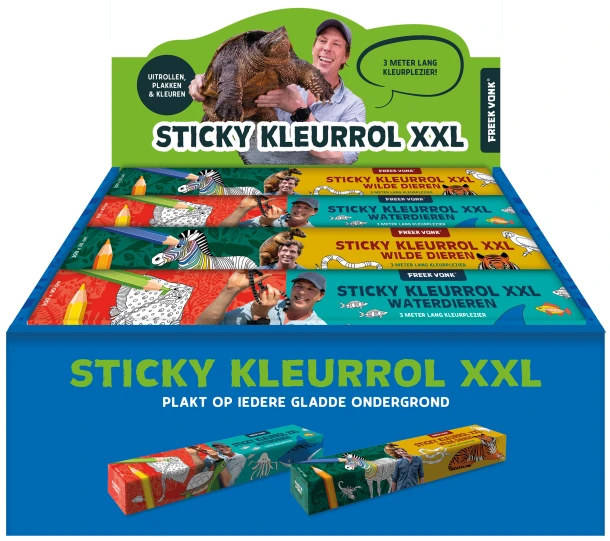 Display Freek Vonk Sticky kleurrollen XXL 2 x 6 ex. – Interstat – boek cover