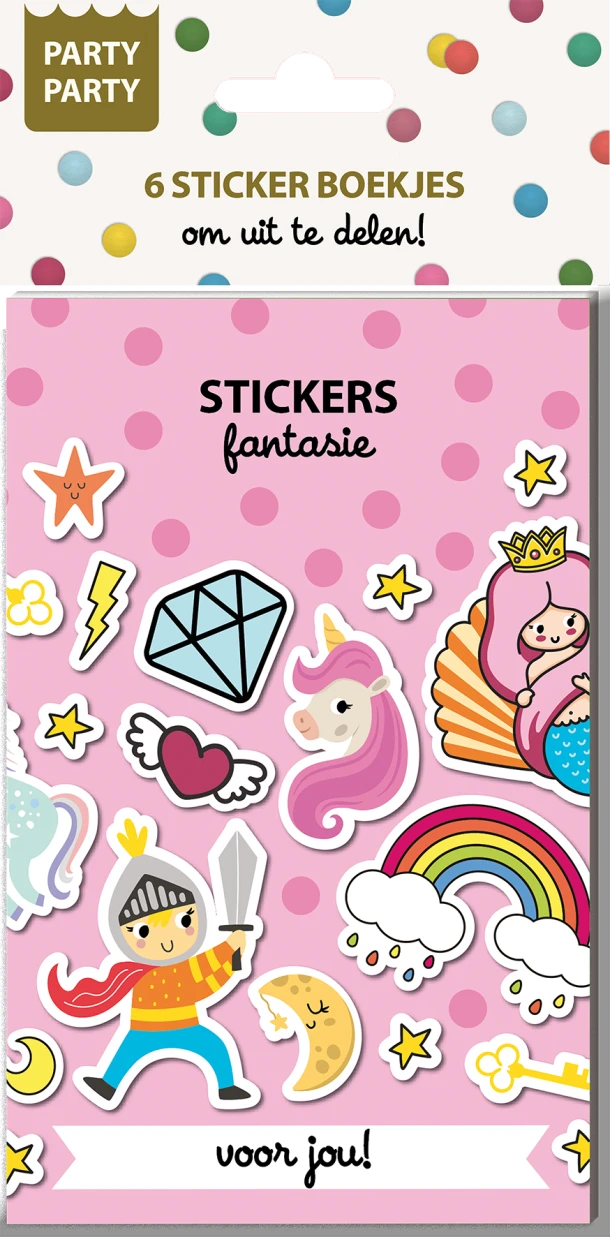 Party Party 6 Sticker boekjes - Fantasie – Interstat – boek cover