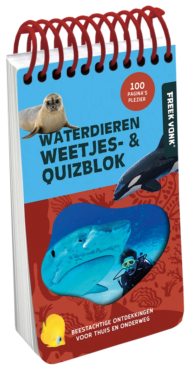 Freek Vonk Weetjes- & quizblok - Waterdieren – Interstat – boek cover