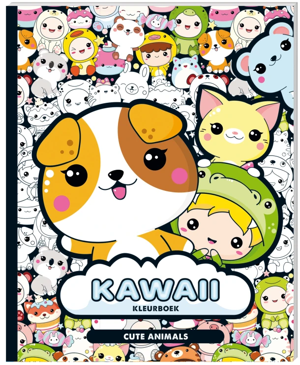 Kawaii Kleurboek - Cute Animals – Interstat – boek cover
