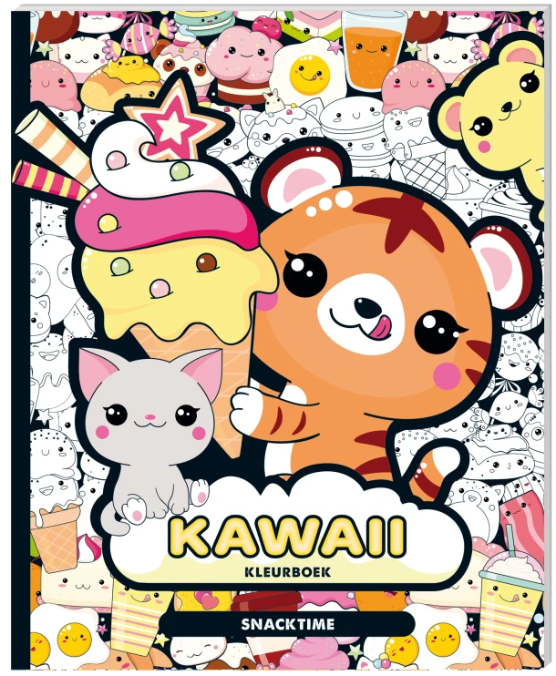 Kawaii Kleurboek - Snacktime – Interstat – boek cover