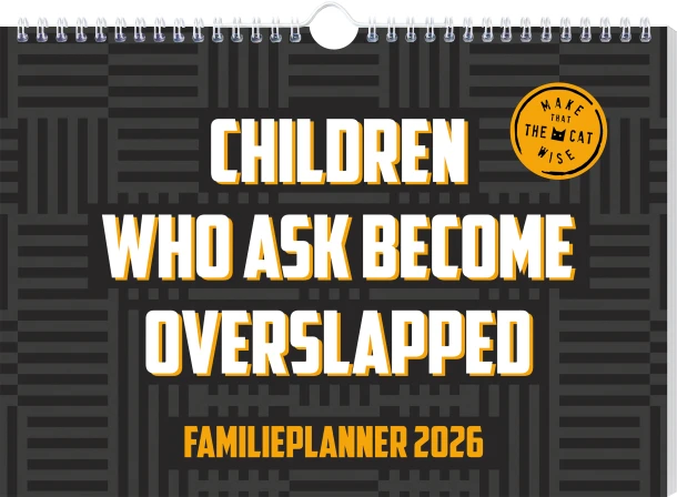 Make that the cat wise familieplanner- 2026 – Jacob & Haver – boek cover