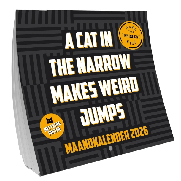 Make that the cat wise Amerikaanse kalender - 2026 – Jacob & Haver – boek cover