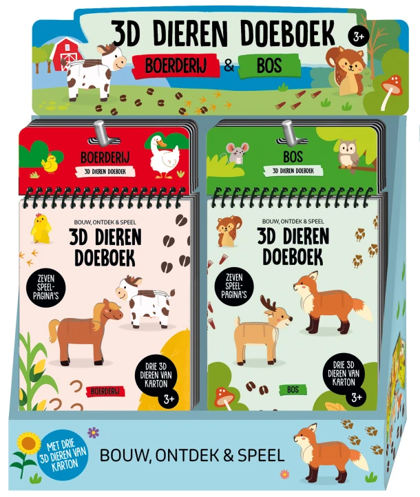 Display 3D dieren doeboek 2 x 6 ex. – ImageBooks BV – boek cover