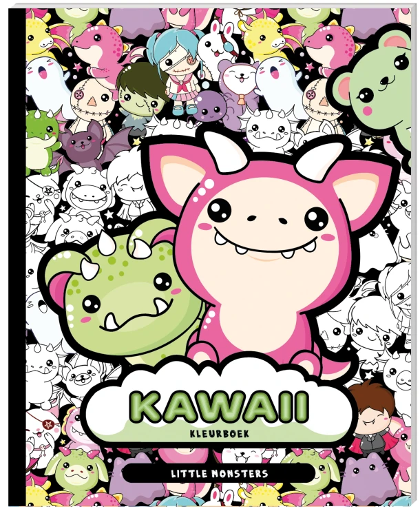 Kawaii kleurboek - Little Monsters – Interstat – boek cover