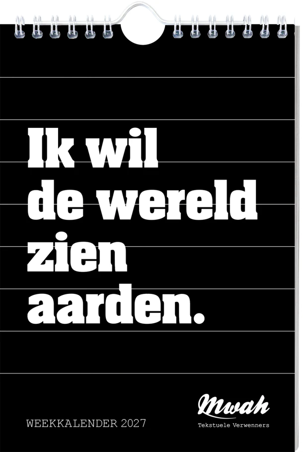 Mwah weekkalender 2027 – Mwah – boek cover