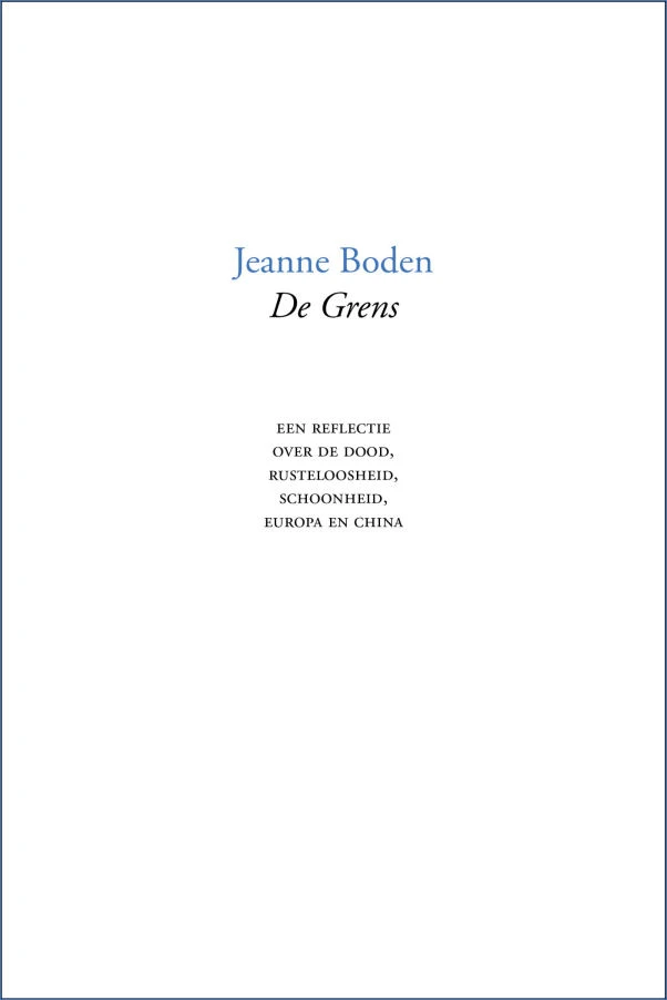De grens – Jeanne Boden – boek cover