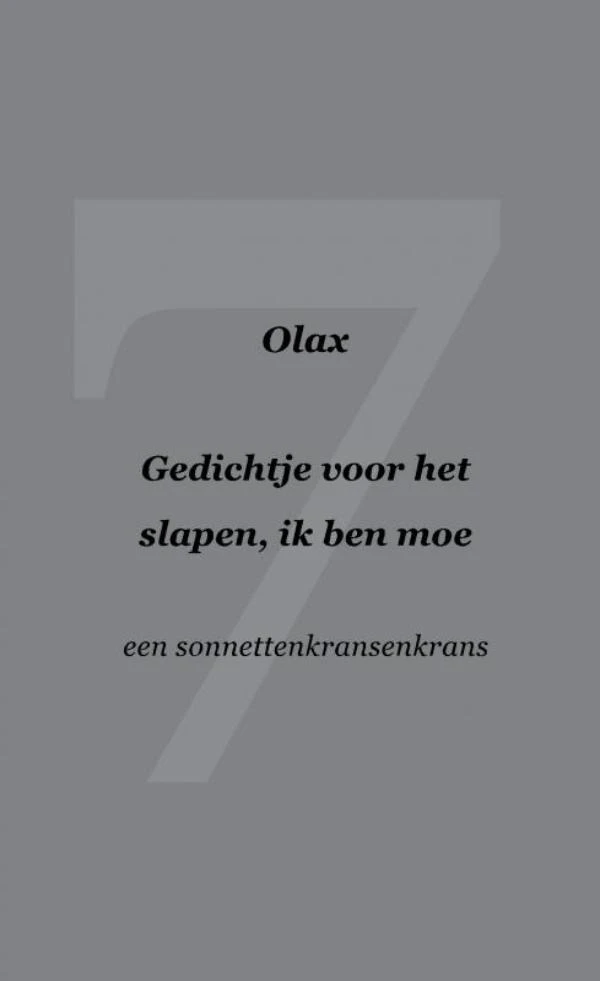 Gedichtje voor het slapen, ik ben moe – Olax . – boek cover