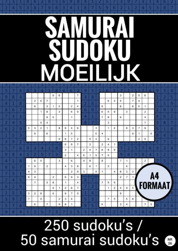 Sudoku Moeilijk: Samurai Sudoku Puzzels - nr. 26 – Sudoku Puzzelboeken – boek cover