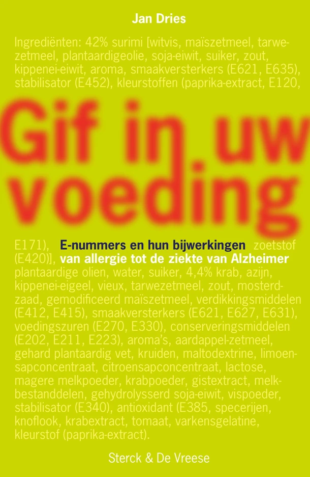 Gif in uw voeding – Jan Dries – boek cover