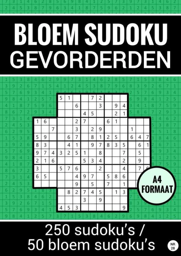 Bloem Sudoku Gevorderden - 250 Sudoku‘s / 50 Bloem Sudoku‘s - nr. 28 – Sudoku Puzzelboeken – boek cover