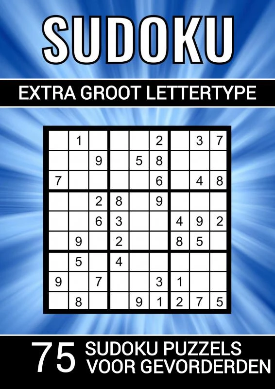 Sudoku Extra Groot Lettertype - 75 Sudoku Puzzels voor Gevorderden – Puzzelboeken & Meer – boek cover