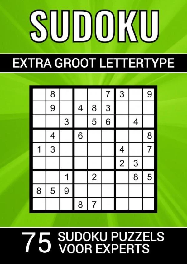 Sudoku Extra Groot Lettertype - 75 Sudoku Puzzels voor Experts – Puzzelboeken & Meer – boek cover