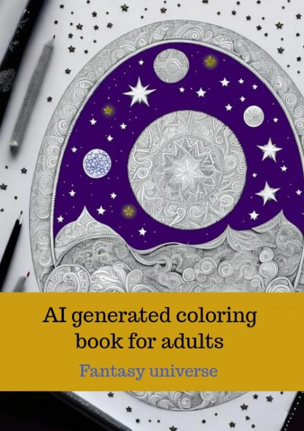 AI generated coloring book for adults – Nika Laurier – boek cover