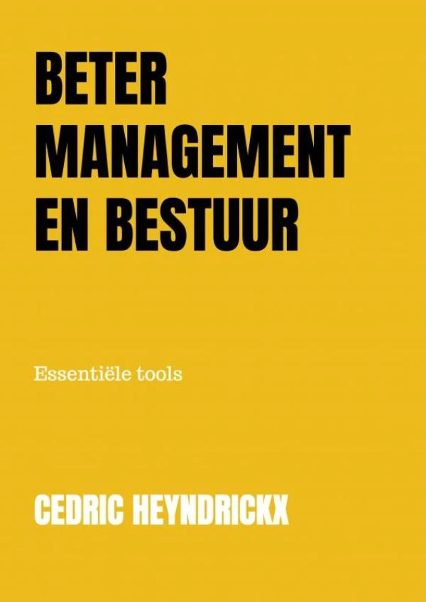 Beter management en bestuur – Cedric Heyndrickx – boek cover