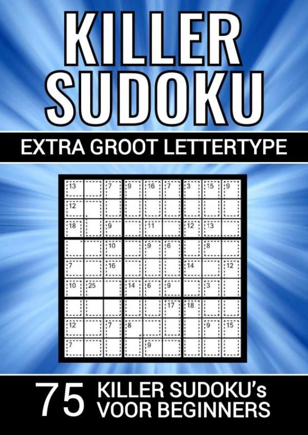Killer Sudoku - Extra Groot Lettertype - 75 Puzzels voor Beginners – Puzzelboeken & Meer – boek cover