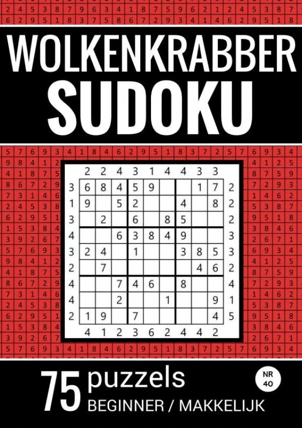 Wolkenkrabber Sudoku - Nr. 40 - 75 Puzzels - Beginner / Makkelijk – Sudoku Puzzelboeken – boek cover
