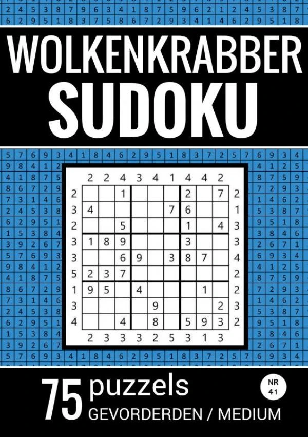 Wolkenkrabber Sudoku - Nr. 41 - 75 Puzzels - Gevorderden / Medium – Sudoku Puzzelboeken – boek cover