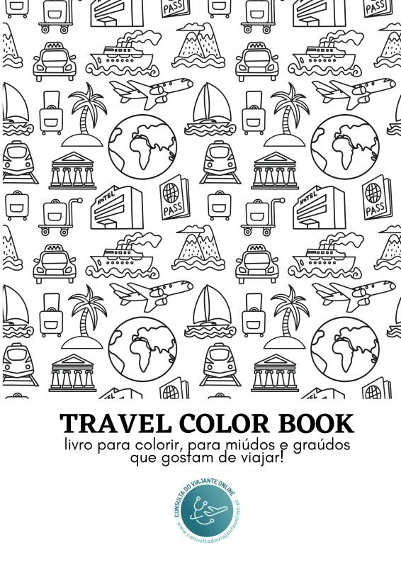 Travel Color Book - Livro para Colorir – Andreia Castro – boek cover