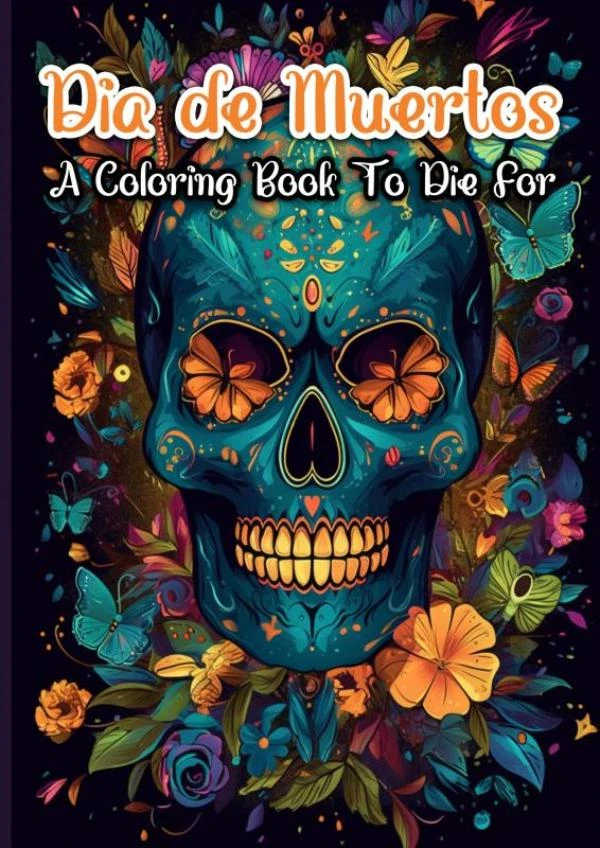 Dia de Muertos coloring book – Dhr Hugo Elena – boek cover