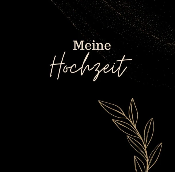 Meine Hochzeit- Hochzeitsgästebuch BLACK Premium Hardcover 78 Seiten – Julia S. Klein – boek cover
