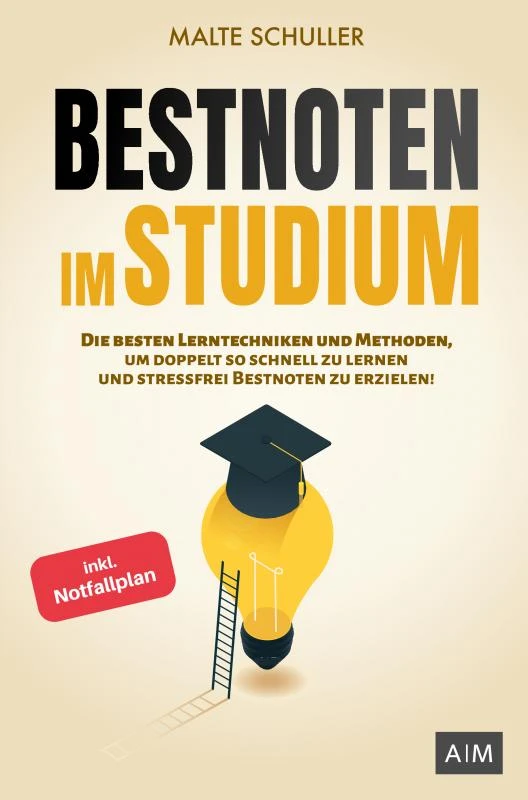 Bestnoten im Studium – Malte Schuller – boek cover