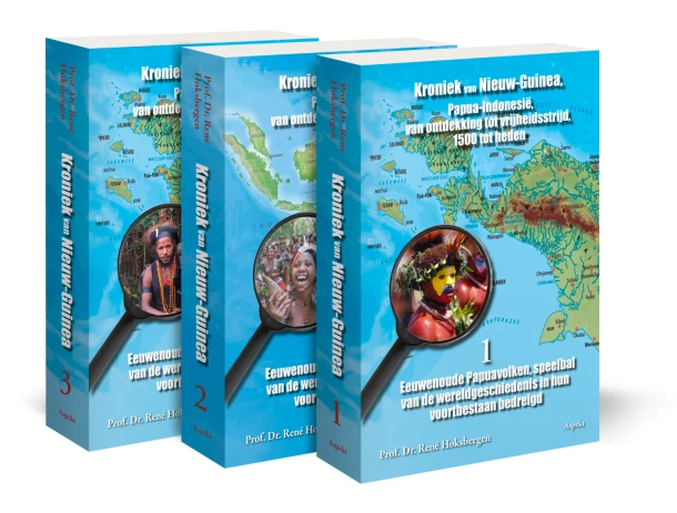 Kroniek van Nieuw-Guinea, Papua-Indonesië - van ontdekking tot vrijheidsstrijd, 1500 tot heden. – Prof. Dr. René Hoksbergen – boek cover