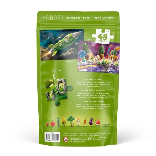 Erwtjes in de ruimte puzzel – HÖNGRY – boek cover