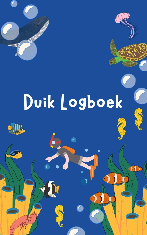 Engelstalig Logboek Duiken – Andries B.V. – boek cover