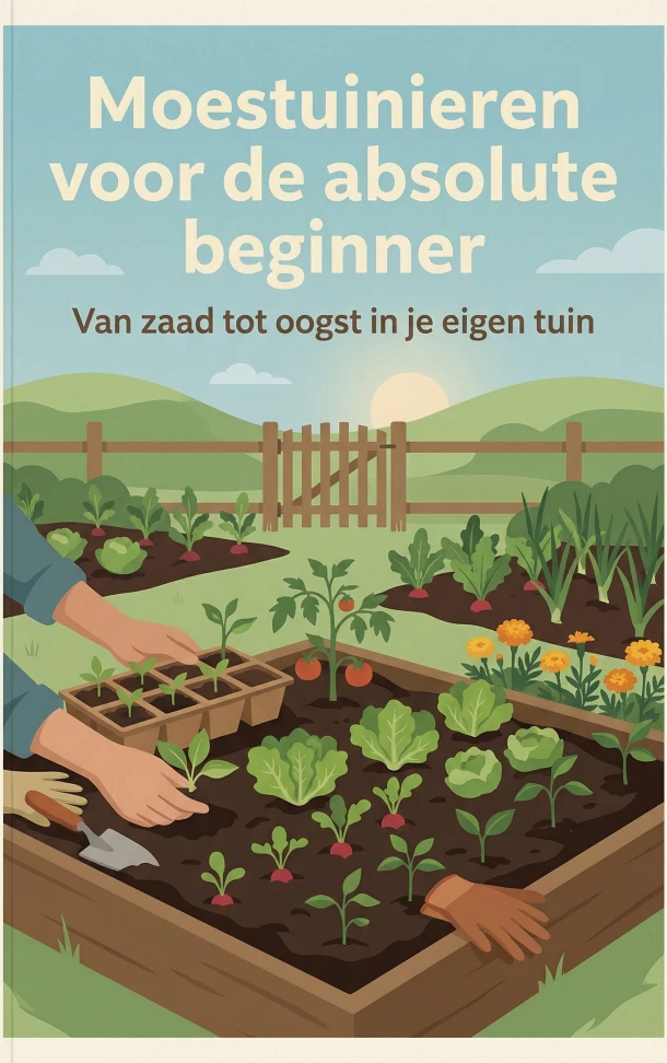 Moestuinieren voor de absolute beginner – Lisa Van den Berg – boek cover