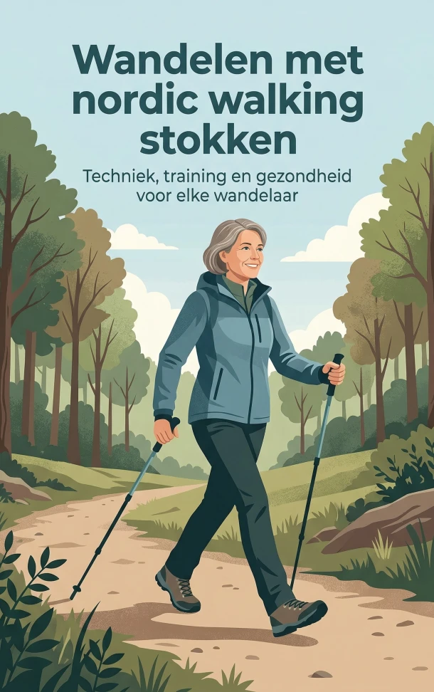 Wandelen met nordic walking stokken – Joris Dekker – boek cover
