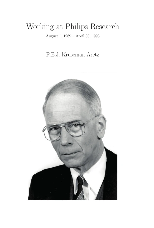 Working at Philips Research – F.E.J. Kruseman Aretz – boek cover