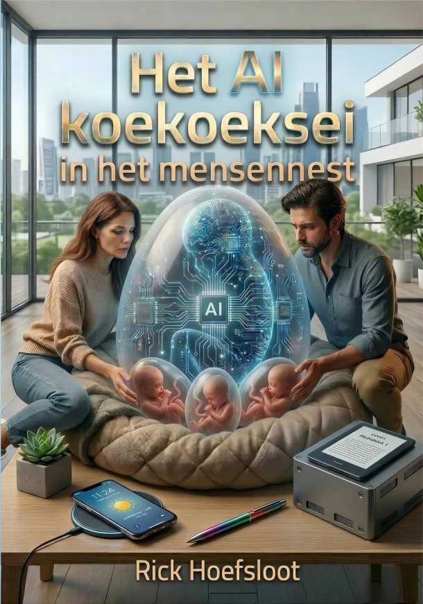 Het AI koekoeksei in het Mensennest – Rick Hoefsloot – boek cover